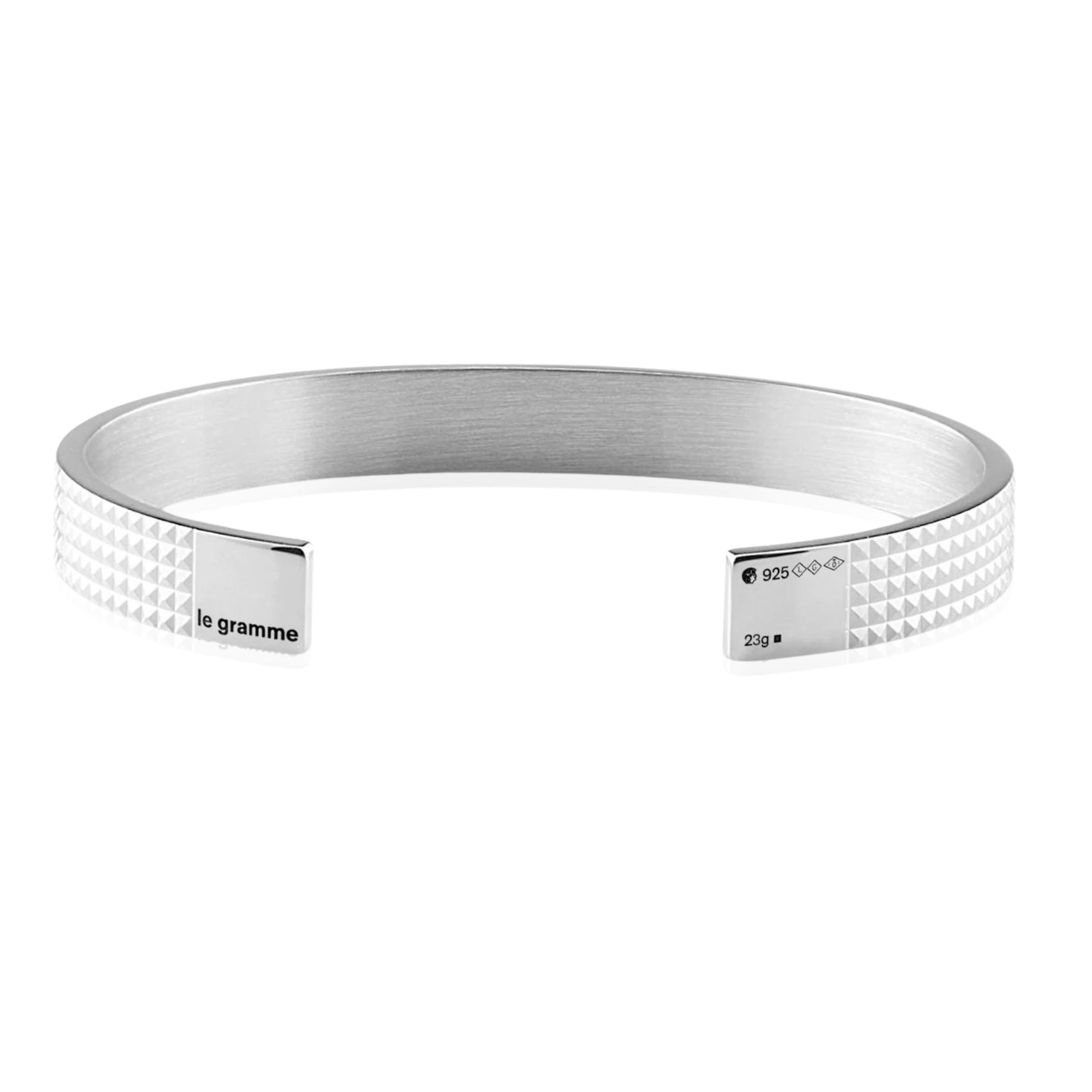 LE GRAMME STERLING SILVER MEN'S RIBBON CUFF BRACELET LG_CARGUHPO01_23