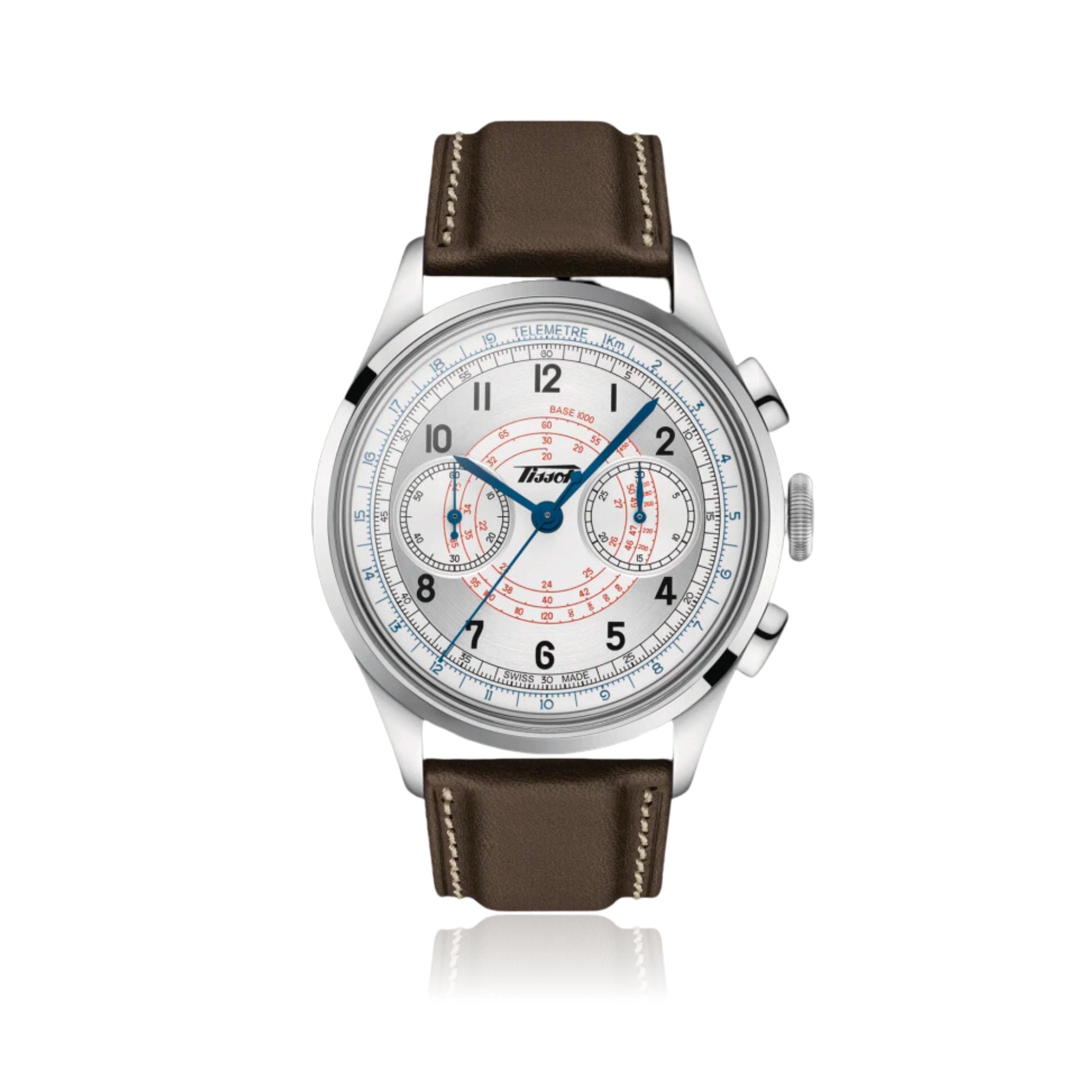 ポット 42MM TISSOT TELEMETER 1938 AUTOMATIC CHRONOGRAPH WATCH