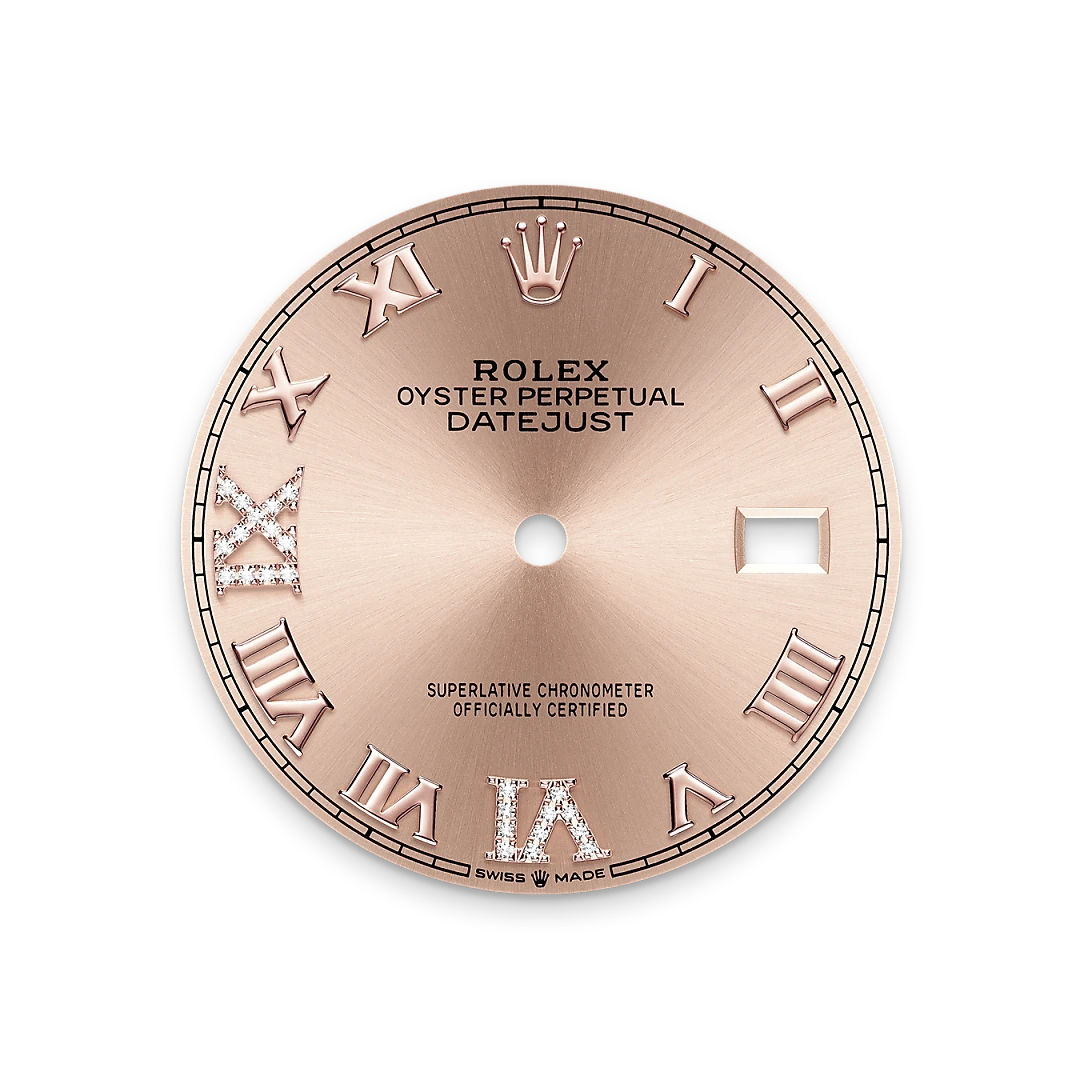 Rolex Datejust 36 Oyster, 36 mm, Oystersteel, Everose gold and diamonds M126281RBR-0016