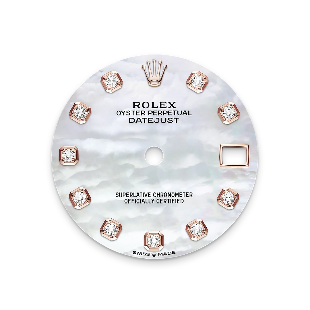 Rolex Datejust 31 Oyster, 31 mm, Everose gold and diamonds M278285RBR-0005