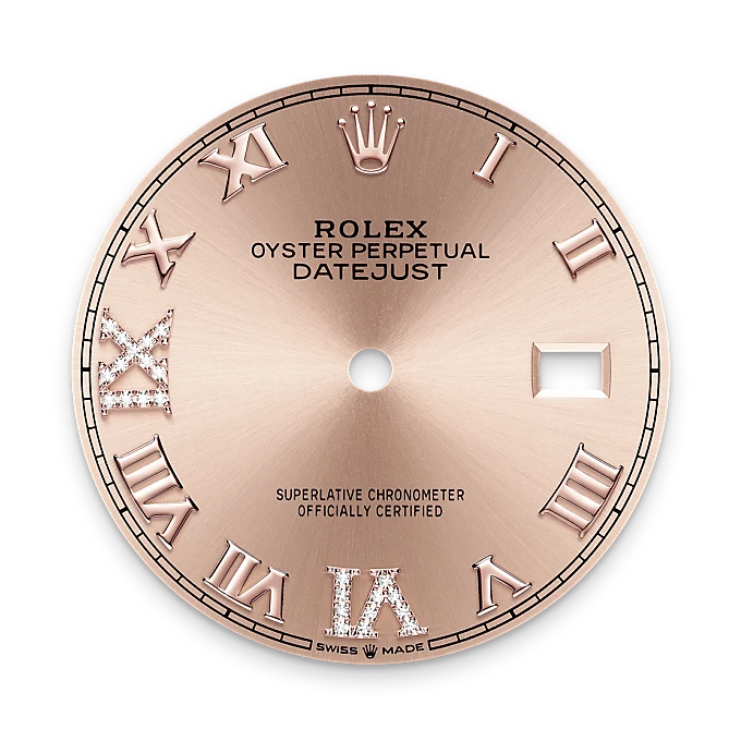 Rolex Datejust 36 Oyster, 36 mm, Oystersteel, Everose gold and diamonds M126281RBR-0016