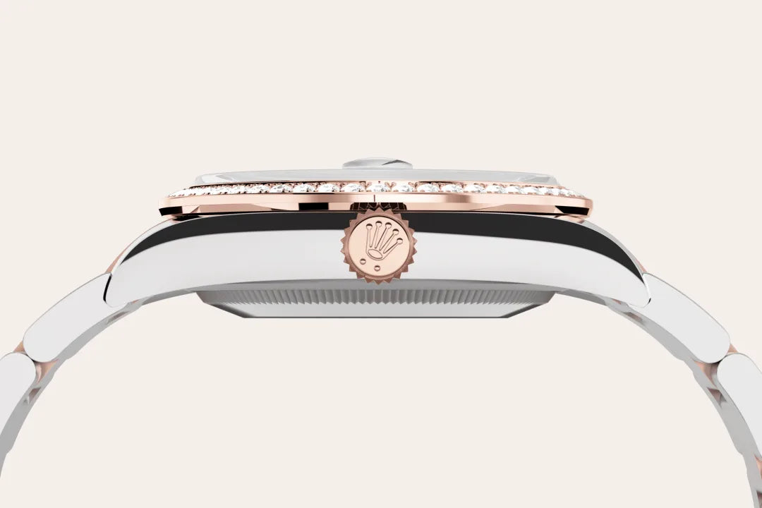 Rolex Datejust 36 Oyster, 36 mm, Oystersteel, Everose gold and diamonds M126281RBR-0016