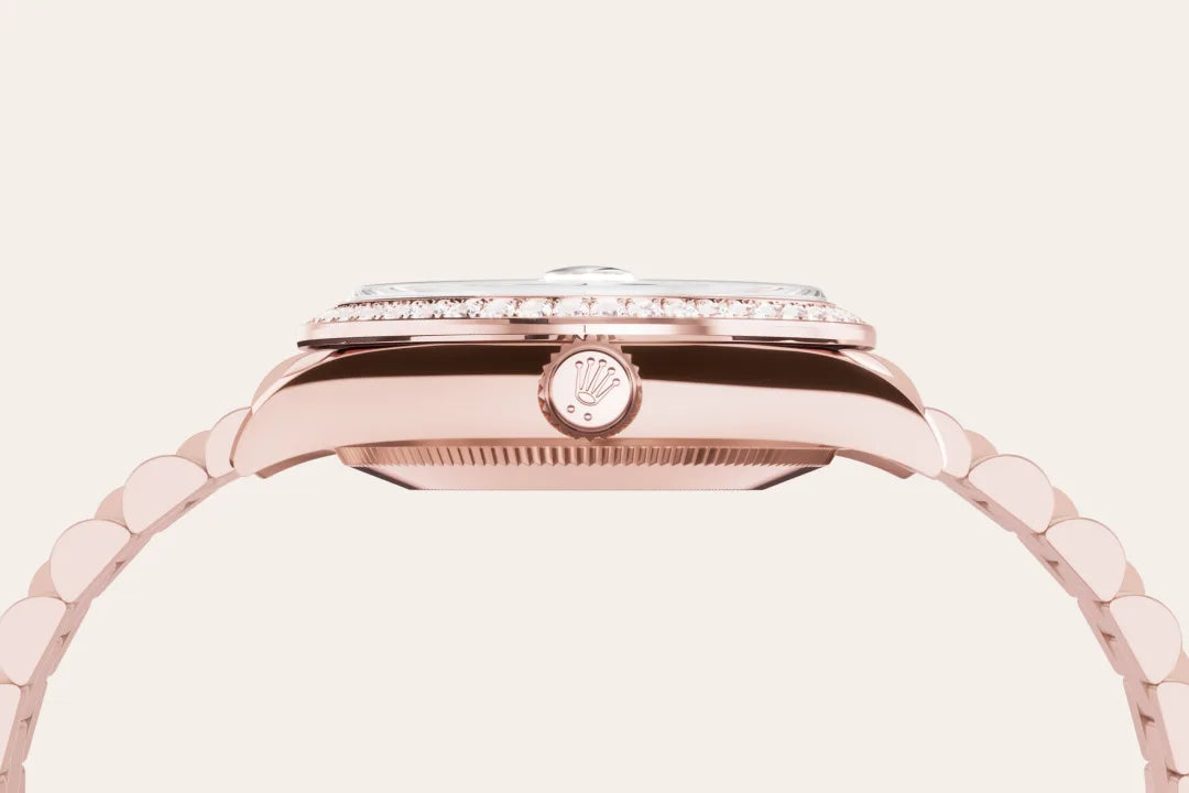 Rolex Datejust 31 Oyster, 31 mm, Everose gold and diamonds M278285RBR-0005