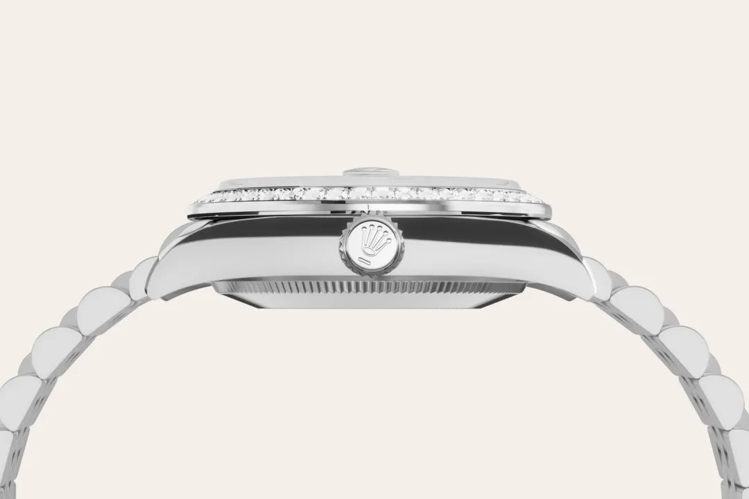 Rolex Datejust 31 Oyster, 31 mm, Oystersteel, white gold and diamonds M278384RBR-0008