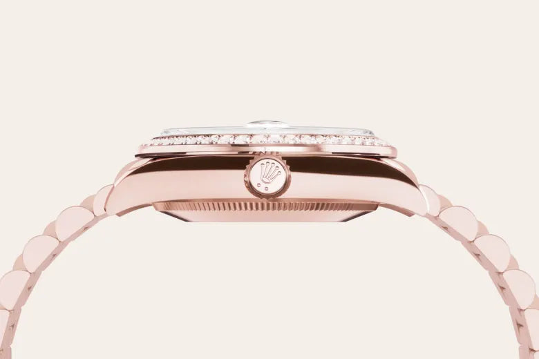Rolex Datejust 31 Oyster, 31 mm, Everose gold and diamonds M278285RBR-0005