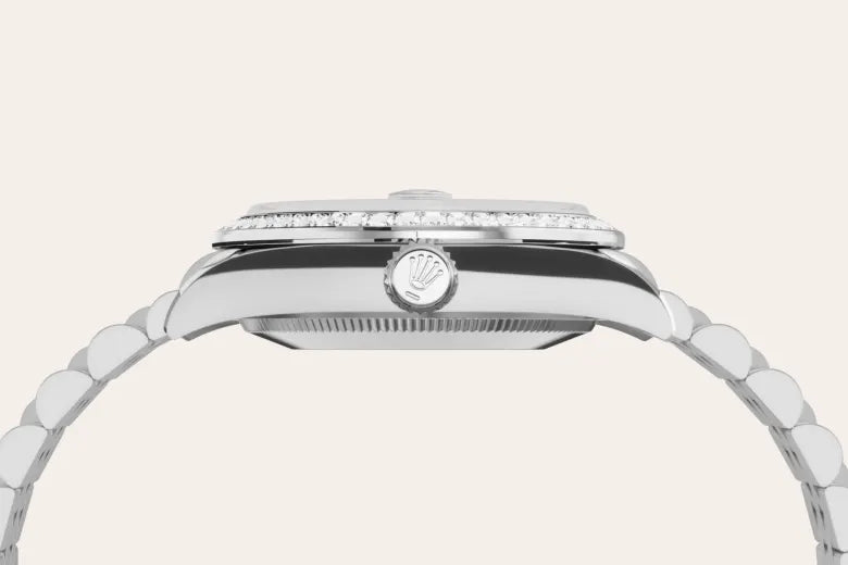 Rolex Datejust 31 Oyster, 31 mm, Oystersteel, white gold and diamonds M278384RBR-0008