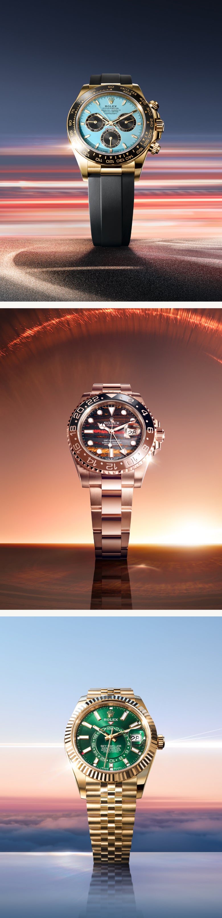 Rolex exclusive dials 2025 – Daytona, GMT‑Master II, Sky‑Dweller at henne jewelers