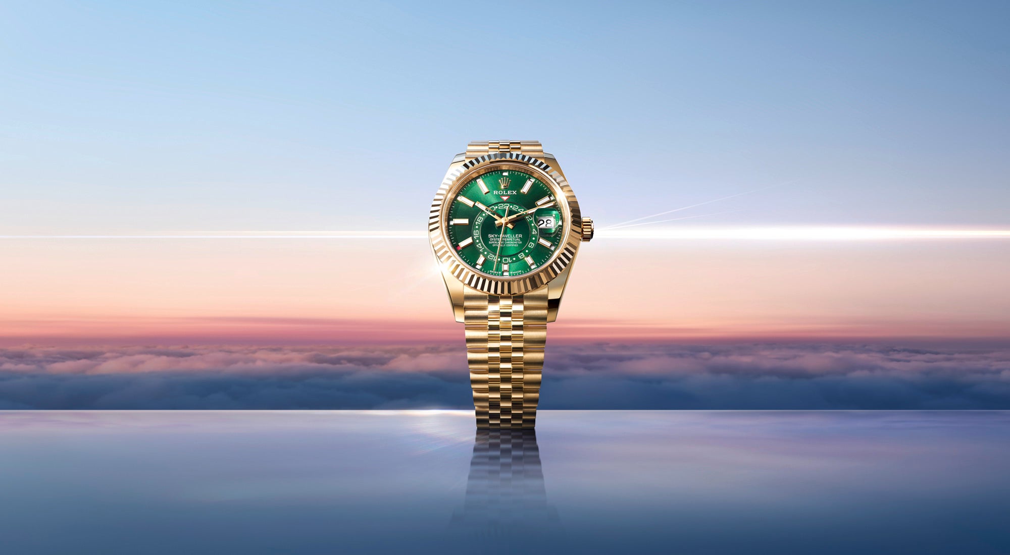 rolex sky-dweller watches - henne jewelers
