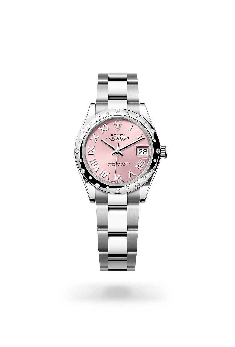 Rolex Datejust 31 Oyster, 31 mm, Oystersteel, white gold and diamonds M278344RBR-0021