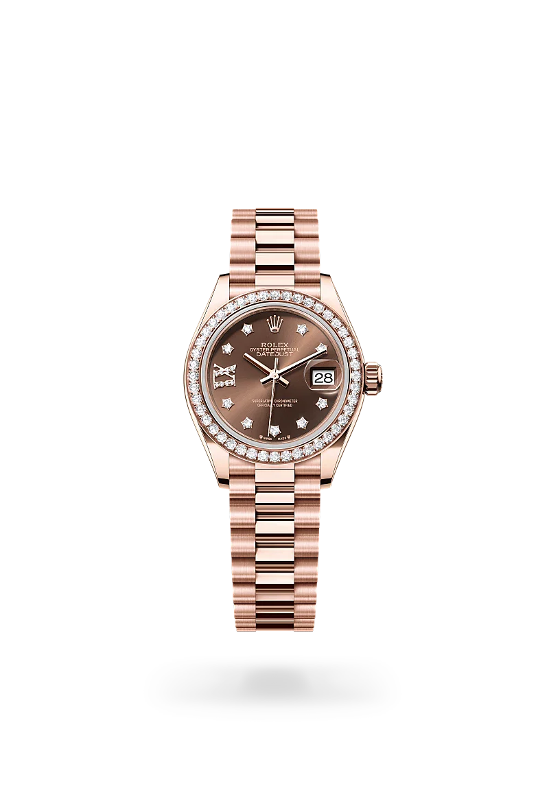 Rolex Lady-Datejust Oyster, 28 mm, Everose gold and diamonds M279135RBR-0001