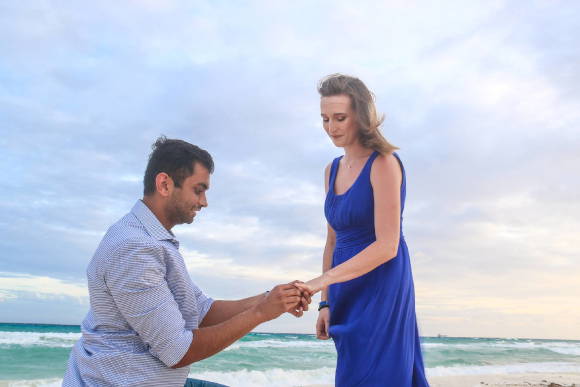 Raj Proposes to Kaylee with a Henne Engagement Ring While Overlooking the Beach
