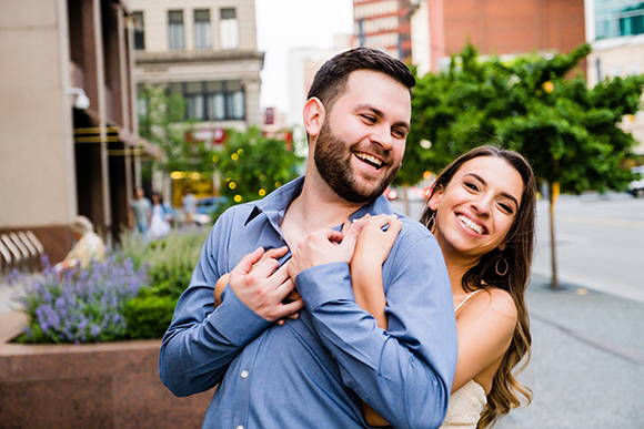 Henne Engagement Ring Couple Will & Christina Share a Laugh