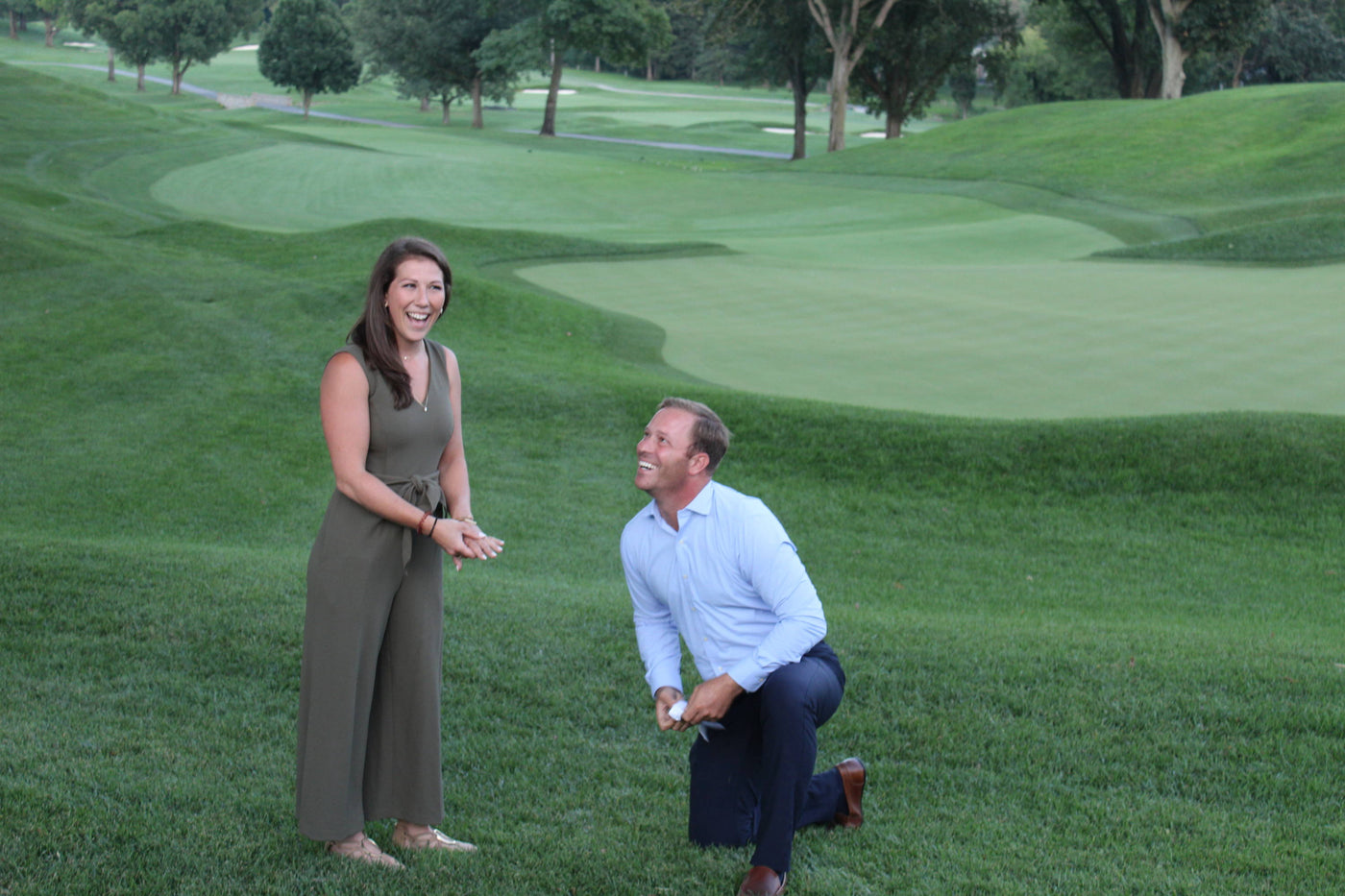 Chris Proposes to Emma on the Hill of Fame at Oak Hill