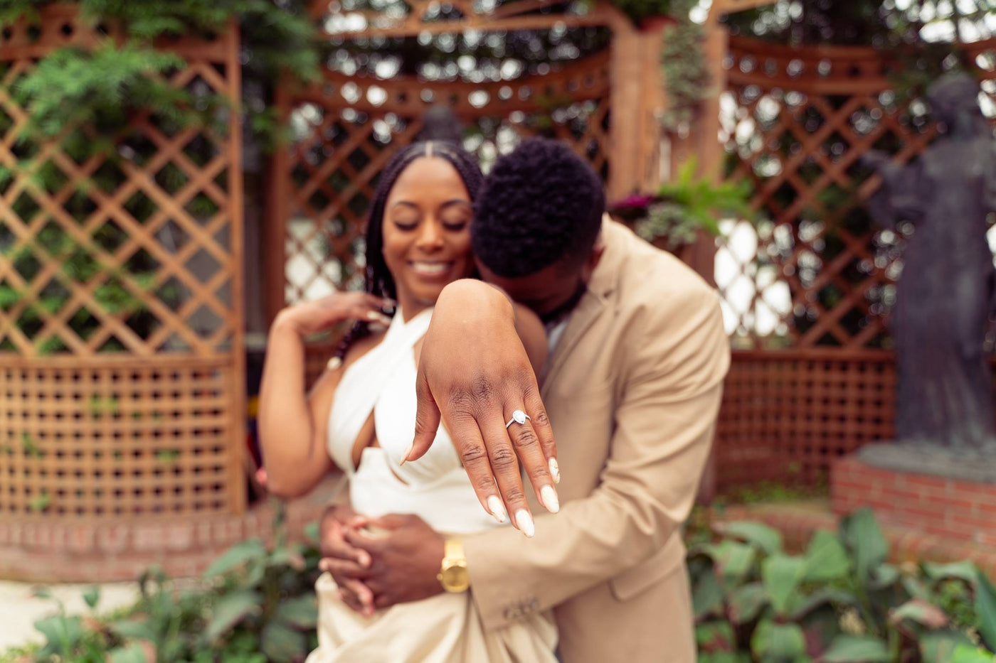 Kailon & Cydney Hugging and Showing off Cydney's Henne Engagement Ring