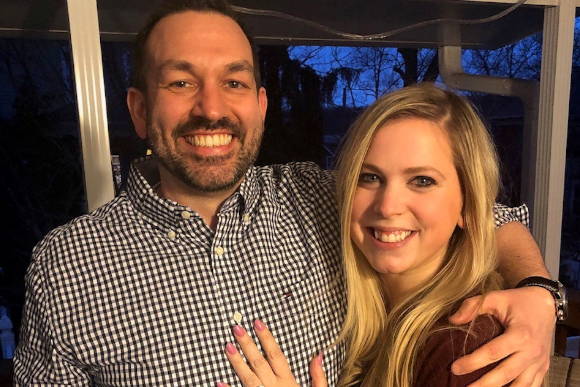 Henne Engagement Ring Couple AJ & Sara After Their Engagement and Showing Off Sara's Ring