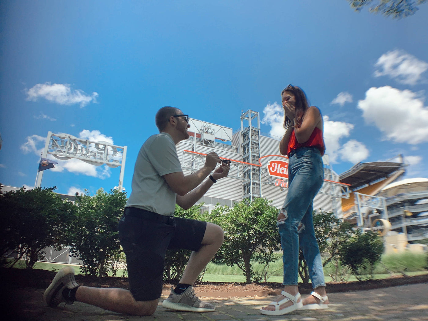 Drew Proposes to Kay with a Henne Engagement Ring