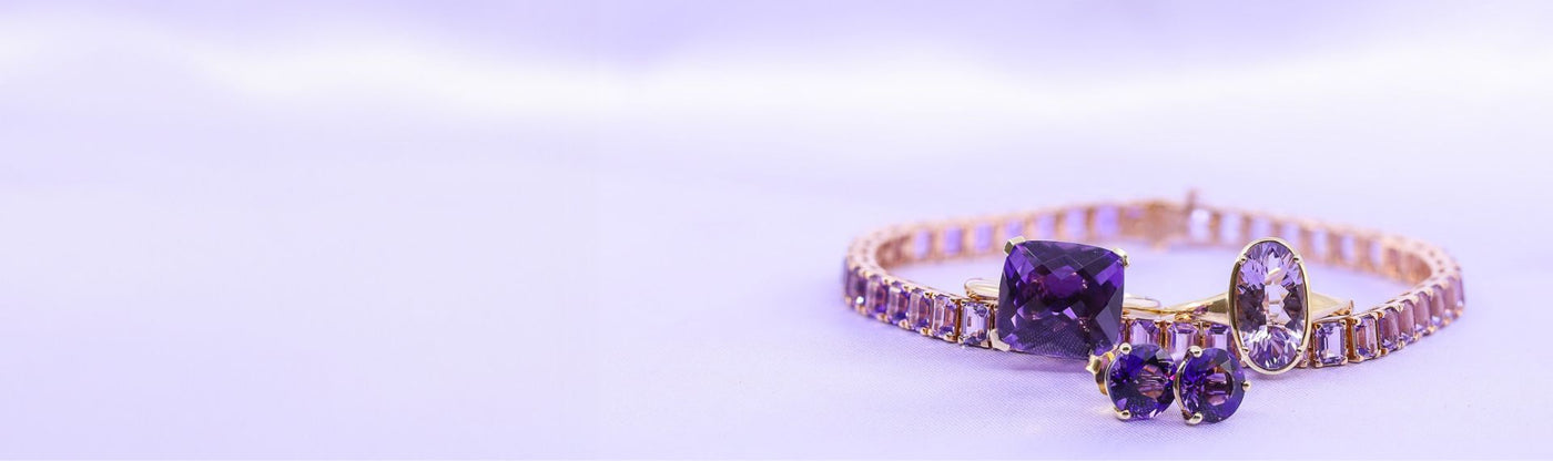 Amethyst jewelry collection