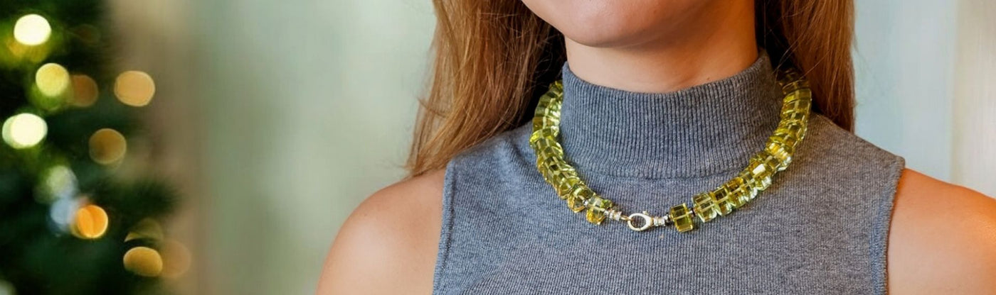Exclusively by Nina citrine necklace