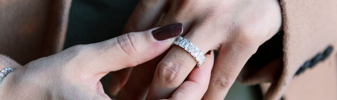 eternity diamond wedding band