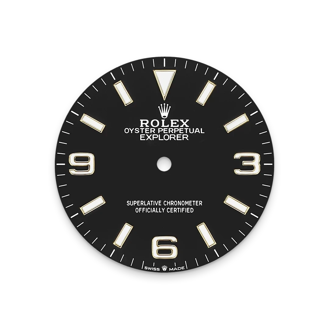 Rolex Black Dial-Yellow Rolesor-M124273-0001