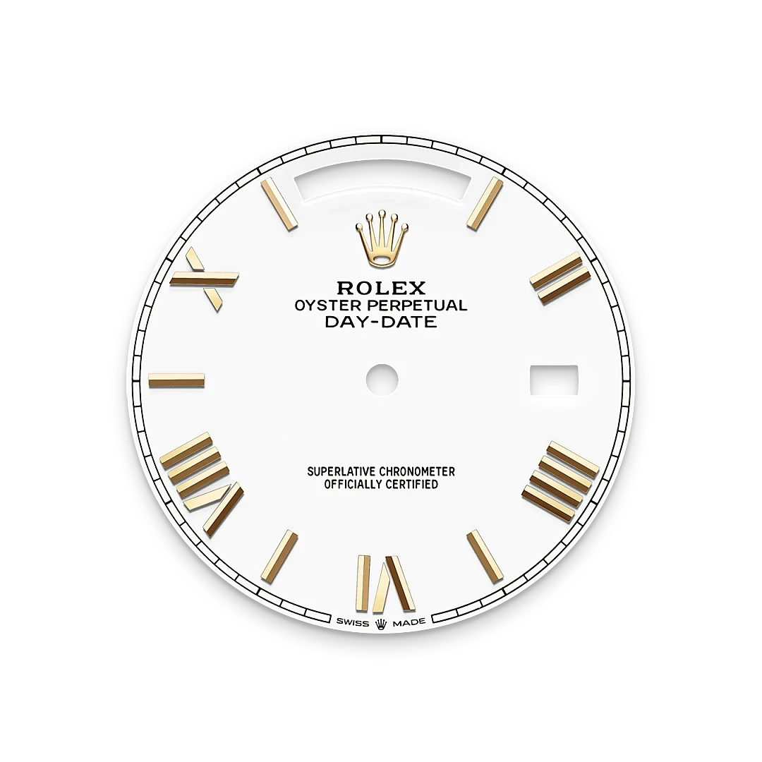 Rolex White Dial-Yellow Gold-M228238-0042