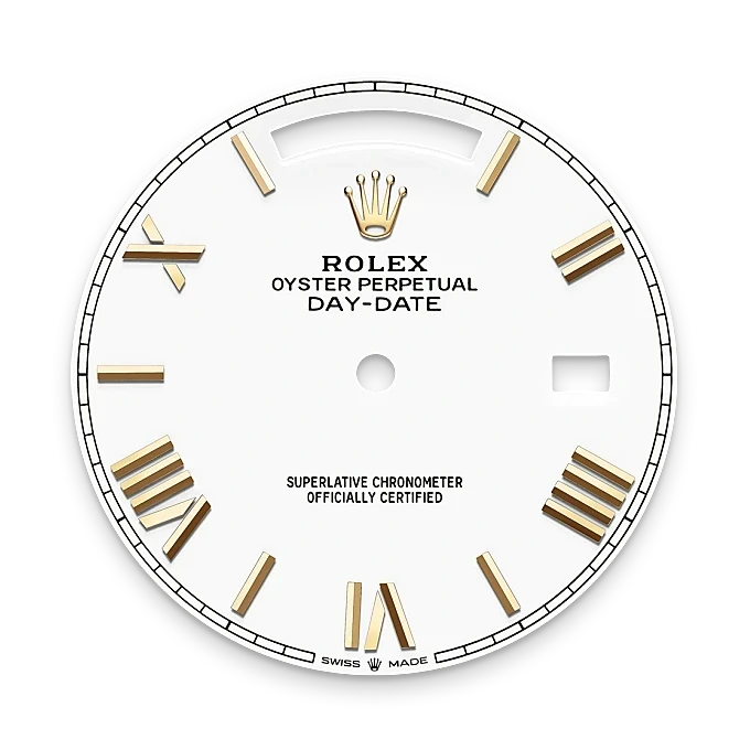 Rolex White Dial-Yellow Gold-M228238-0042