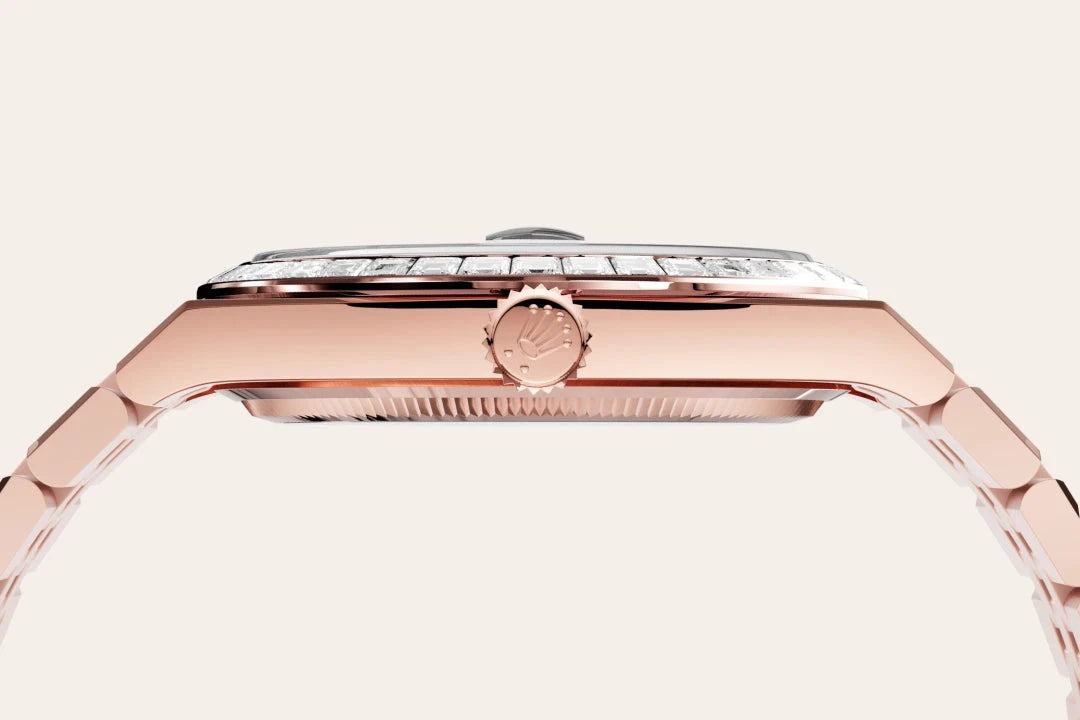 rolex Land-Dweller in 18 ct Everose gold, M127385TBR-0003 - Henne Jewelers