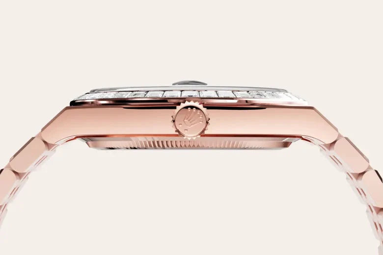 rolex Land-Dweller in 18 ct Everose gold, M127385TBR-0003 - Henne Jewelers