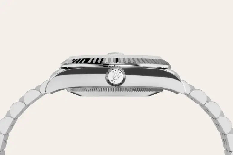 rolex Datejust in White Rolesor - combination of Oystersteel and white gold, M278274-0010 - Henne Jewelers