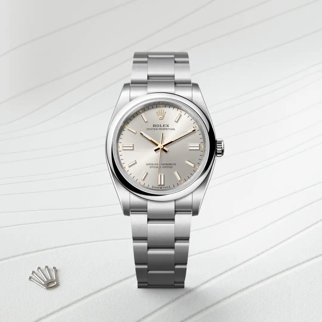 rolex Oyster Perpetual in Oystersteel, M126000-0001 - Henne Jewelers