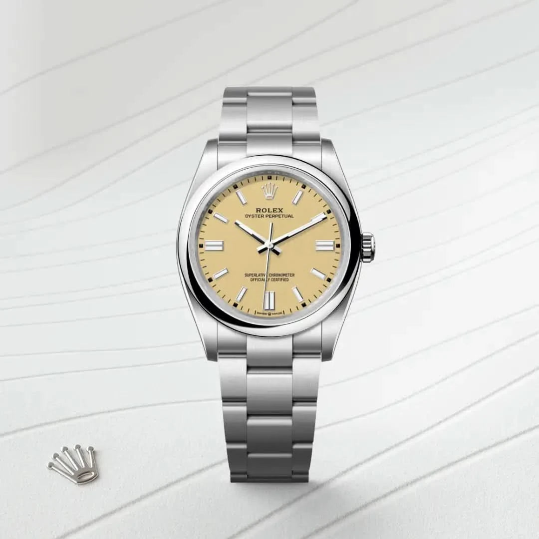 rolex oyster perpetual in oystersteel, M126000-0012 - henne jewelers