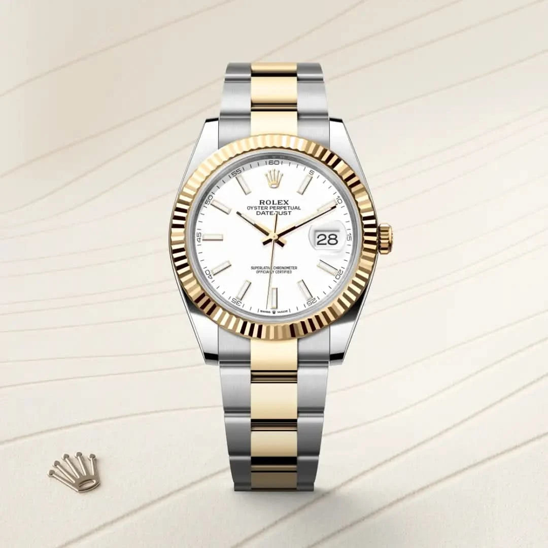 rolex datejust in yellow rolesor - combination of oystersteel and yellow gold, M126333-0015 - henne jewelers
