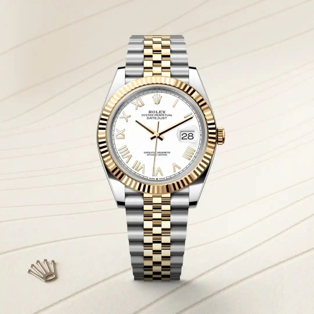 rolex datejust in yellow rolesor - combination of oystersteel and yellow gold, M126333-0026 - henne jewelers