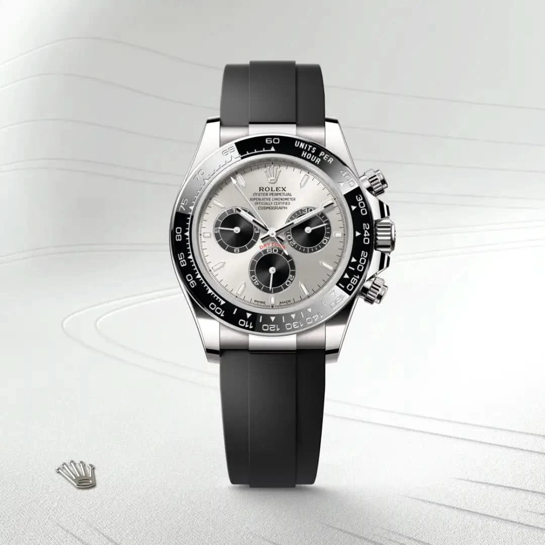 rolex cosmograph daytona in 18 ct white gold, M126519LN-0006 - henne jewelers