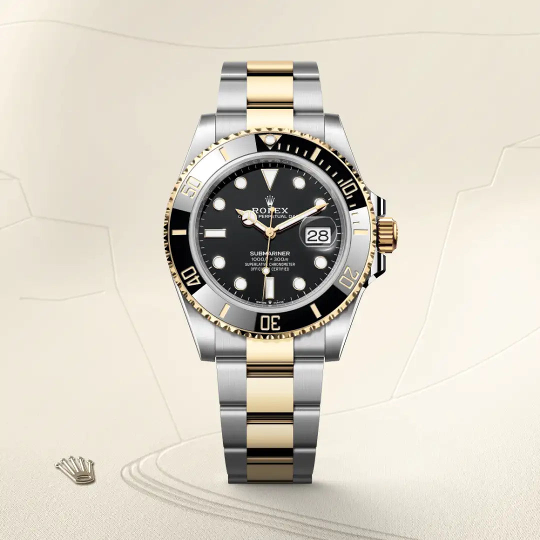 rolex Submariner in Yellow Rolesor - combination of Oystersteel and yellow gold, M126613LN-0002 - Henne Jewelers