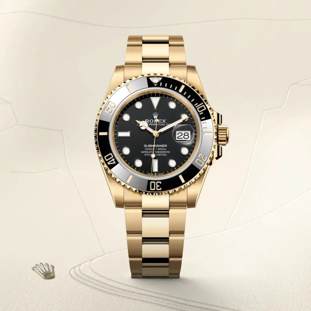 rolex Submariner in 18 kt yellow gold, M126618LN-0002 - Henne Jewelers