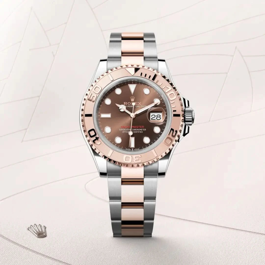 rolex yacht-master in everose rolesor - combination of oystersteel and everose gold, M126621-0001 - henne jewelers