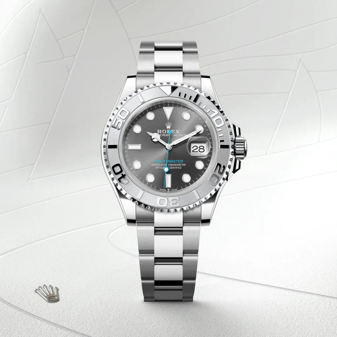 rolex Yacht-Master in Rolesium - combination of Oystersteel and platinum, M126622-0001 - Henne Jewelers