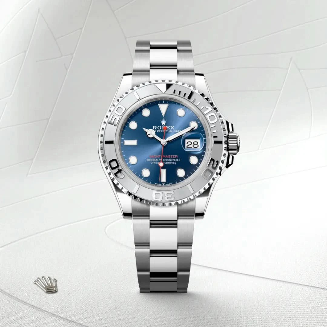 rolex yacht-master in rolesium - combination of oystersteel and platinum, M126622-0002 - henne jewelers