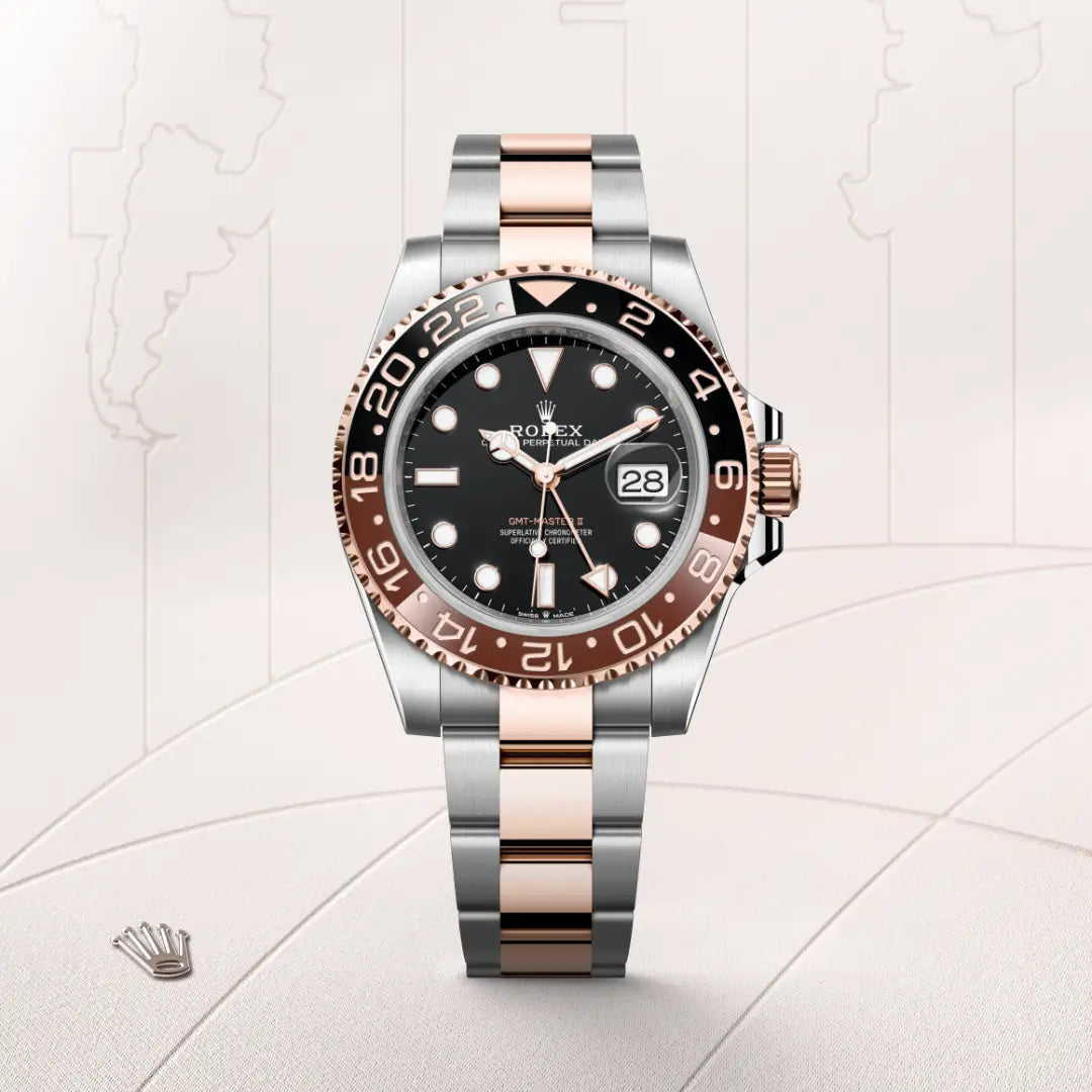 rolex GMT-Master II in Everose Rolesor - combination of Oystersteel and Everose gold, M126711CHNR-0002 - Henne Jewelers