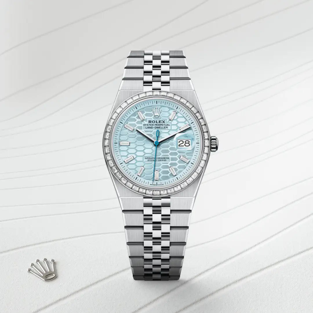 rolex Land-Dweller in Platinum, M127286TBR-0001 - Henne Jewelers