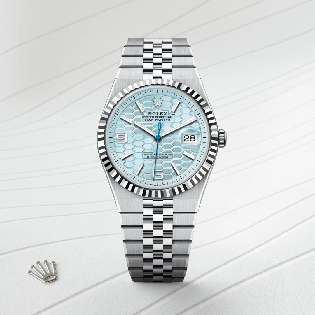 rolex Land-Dweller in Platinum, M127336-0001 - Henne Jewelers