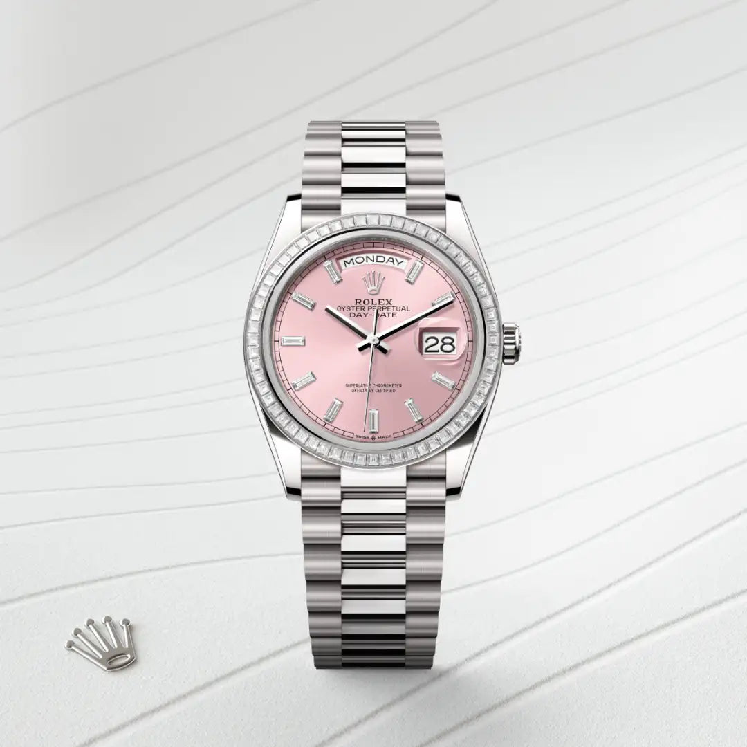 rolex Day-Date in 18 kt white gold, M128399TBR-0029 - Henne Jewelers