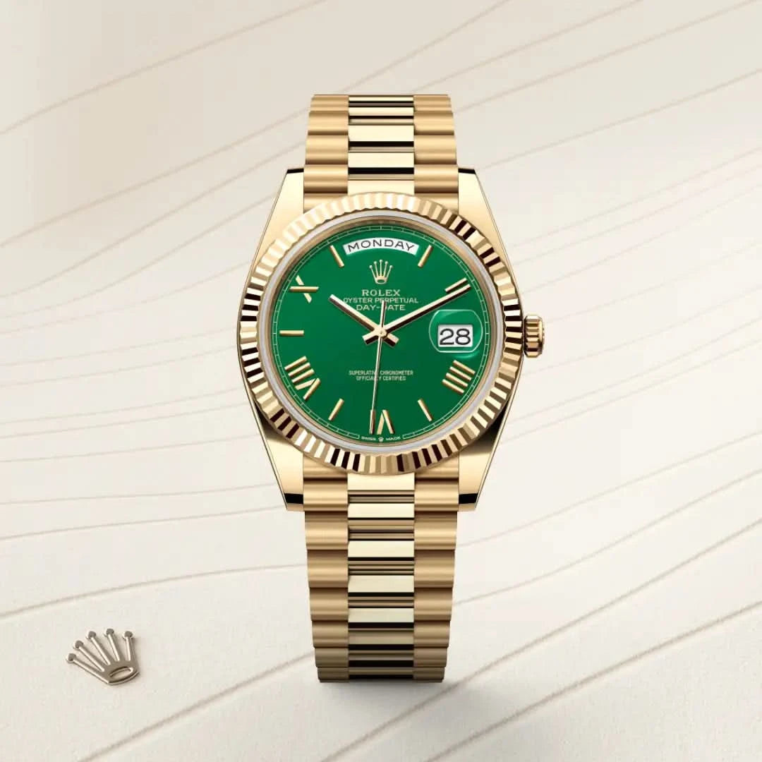 rolex day-date in 18 ct yellow gold, M228238-0061 - henne jewelers