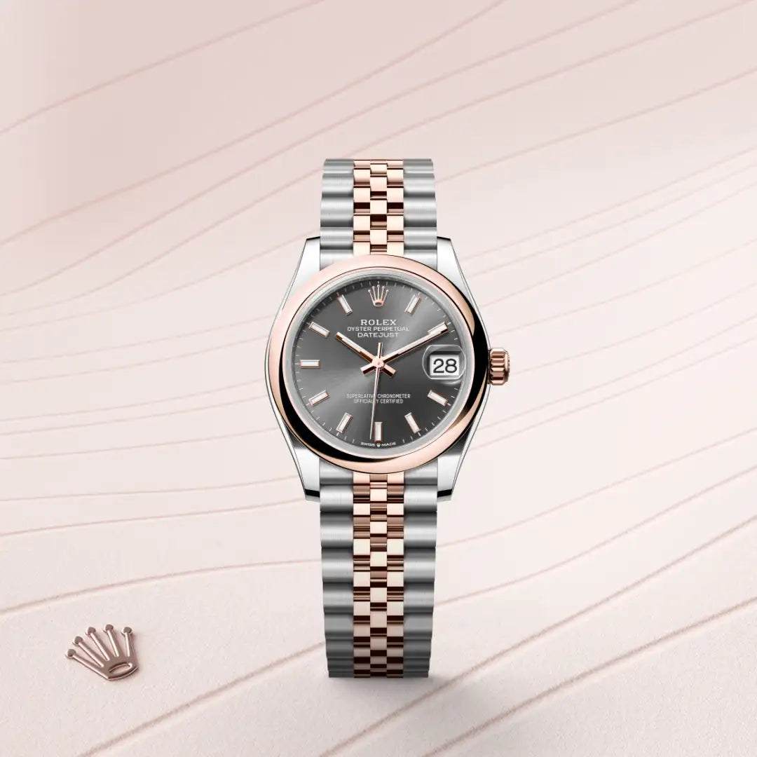 rolex Datejust in Everose Rolesor - combination of Oystersteel and Everose gold, M278241-0018 - Henne Jewelers