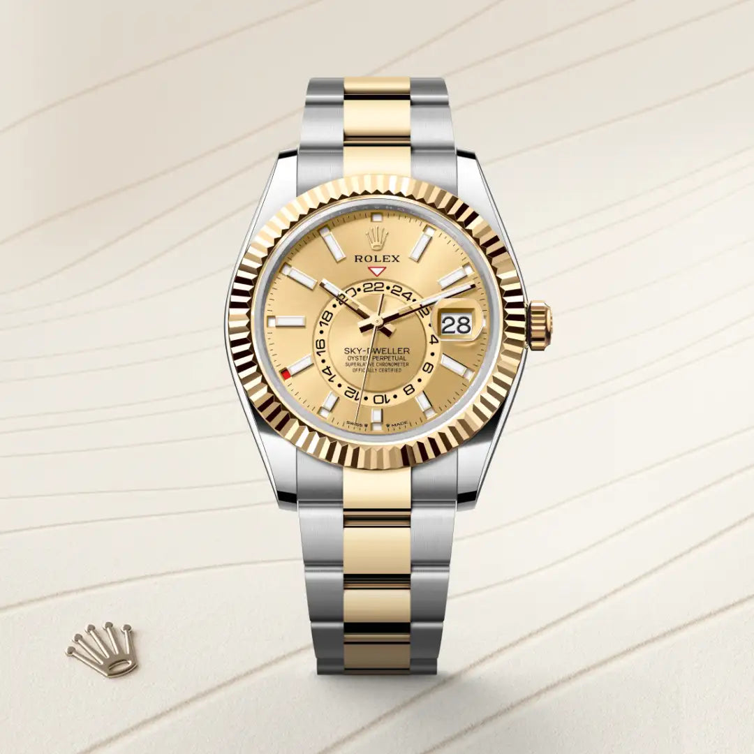 rolex Sky-Dweller in Yellow Rolesor - combination of Oystersteel and yellow gold, M336933-0001 - Henne Jewelers