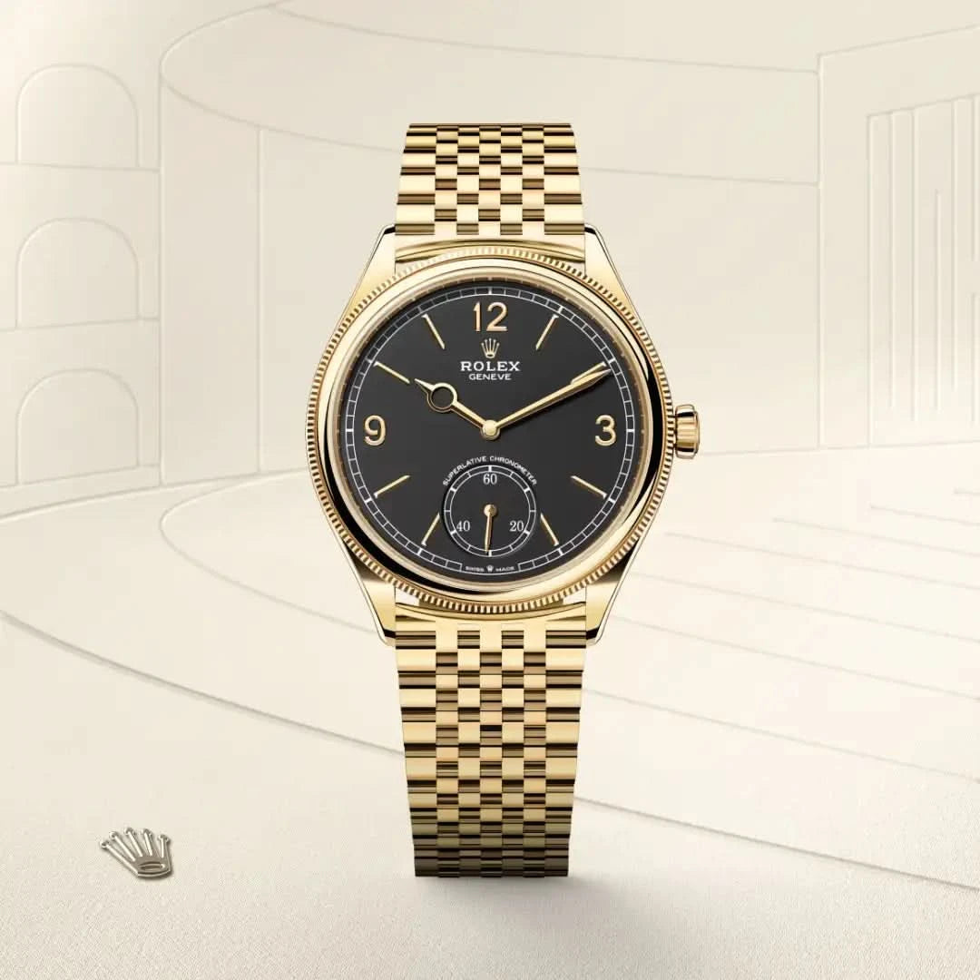 rolex 1908 in 18 ct yellow gold, M52508-0007 - henne jewelers