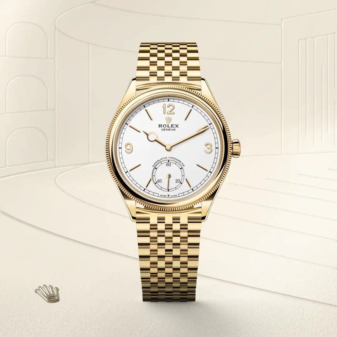 rolex 1908 in 18 kt yellow gold, M52508-0008 - Henne Jewelers