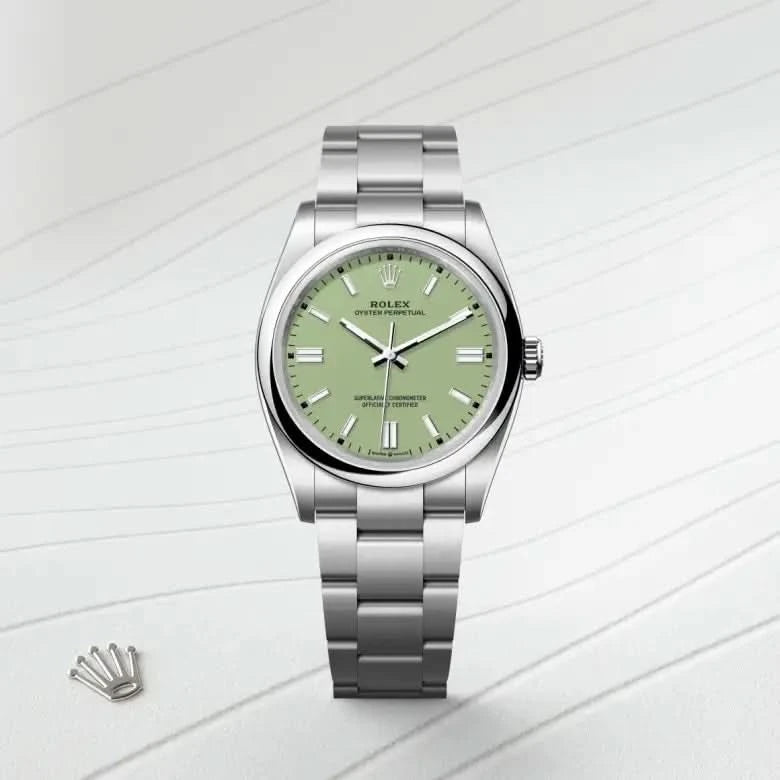rolex oyster perpetual in oystersteel, M126000-0011 - henne jewelers