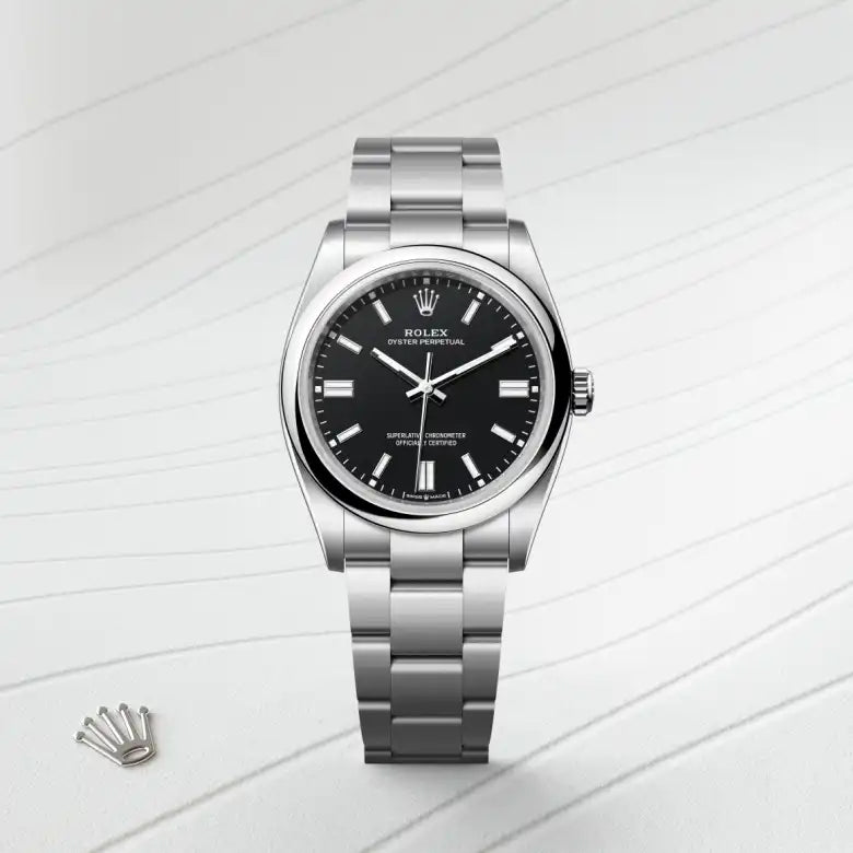 rolex Oyster Perpetual in Oystersteel, M126000-0014 - Henne Jewelers